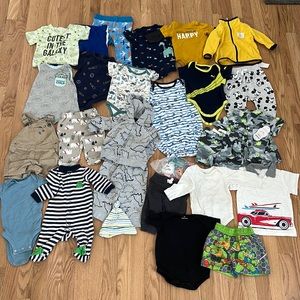 28-piece lot 3 month baby boy clothing bundle condition ranges play - NWT!